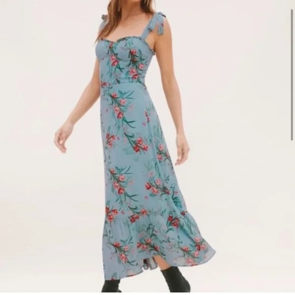 Reformation Blue Floral Maxi Dress